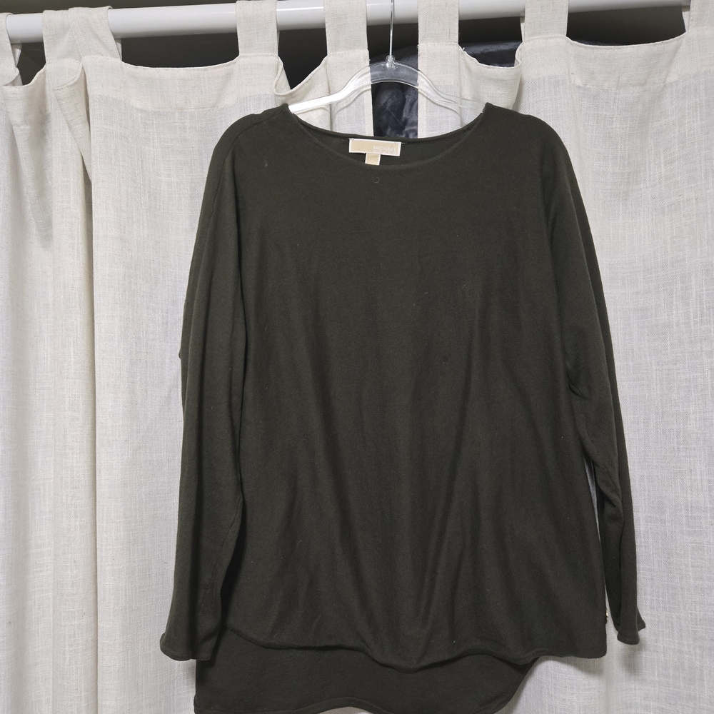 Michael Kors Forest Green Blouse Woman Size L